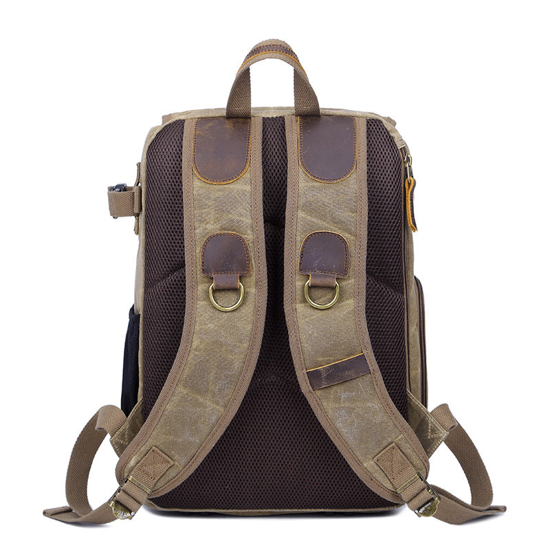 Waterproof Large Capacity Canvas Camera Backpack