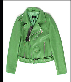 Short Leather Jacket - Biker Style