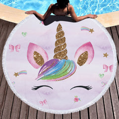 Unicorn Beach Towel, Bath Towel, Yoga Mat
