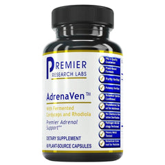 Premier Research Labs: 30 Servings-AdrenaVen - Adrenal Health Supplement Supports Adrenal Gland Health and Stress Response - Organic Adrenal Health - 60 Plant-Source Capsules