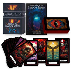 Earth Moon Magick - Tarot of The Shadow Realm - 78 + 2 Extra Cards Guidebook with Keywords Tarot Oracle Cards Set Ideal for Shadow Work Perfect for Beginners & Advanced Readers