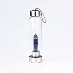 Natural Crystal Energy Glass Cup and Wand Set
