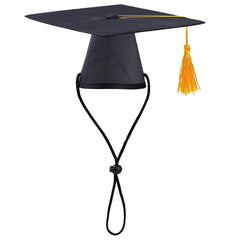 Pet Graduation Caps Small Dogs Black Graduation Hats with Tassel Pet Graduation Costume for Puppy Dogs Cats Party Outfits Accessories (Yellow Tassel)