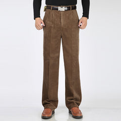 Men's Thick Corduroy Casual Pants for Middle-aged (1pc)