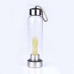 Natural Crystal Energy Glass Cup and Wand Set