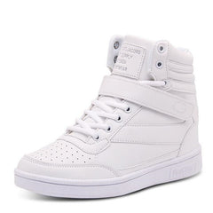 Breathable High Top Black and White Women's Sneakers