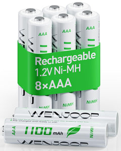 WENJOOP AAA Rechargeable BatteriesPre-Charged and High Capacity 1.2V NiMH 1100mAh High-Performance Triple A Battery