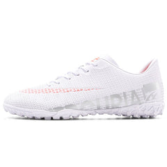 Men's White Football Shoes for Artificial Grass Training