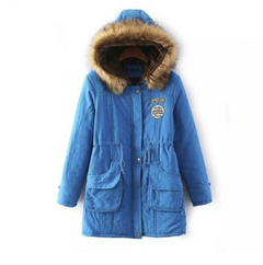 Thick Cotton Coat with Hood and Lamb Fleece Lining
