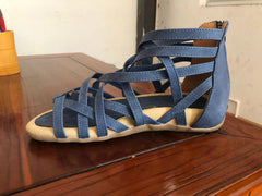 Wedge Heel Cross Strap Women's Flat Shoes