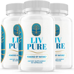 Rillvo (3 Pack) Liv Pure Powered by Nature Advanced Formula Liver Live Pure Perification Function Supplement (180 Capsules)
