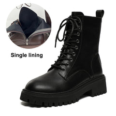 British Style Platform Ankle Boots