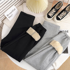 Warm Plus Velvet Cotton Maternity Sports Pants