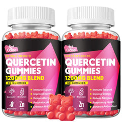 OALSE Quercetin Gummies - Quercetin with Vitamin C and Zinc + Bromelain + Elderberry + Vitamin D3-1200mg Quercetin Supplements for Kids and Adults Immunity & Allergy Support (2 Pack)