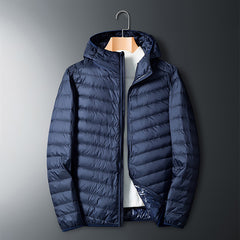 Lightweight Hooded Down Jacket for Men (Short Style)