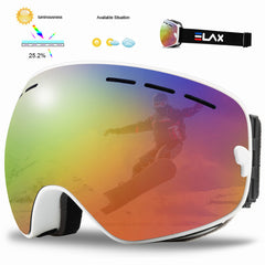 ELAX Double Layer Anti-Fog Ski Goggles for Snow Sports