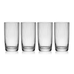 Mikasa Optic Set of 4 Highball Beverage Tall Glasses 18 Ounce