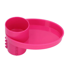 Car Seat Snack TrayPortable Travel Rotating Cup Holder Plate for Car Seats BoosterStroller (#12)