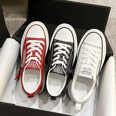 Genuine Leather Women's Casual Thick Bottom Sports Shoes