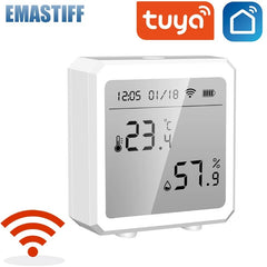 Tuya WiFi Temperature and Humidity Detector - Pearl White