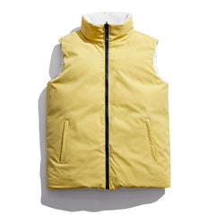 Lightweight Double-Sided Fashion Vest with Standing Collar