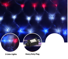LED American Flag String Lights with Low Voltage Transformer