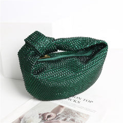 Rhinestone Knotted Women's Underarm Shoulder Bag