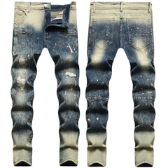 Men's Elastic Slim Fit Straight Jeans