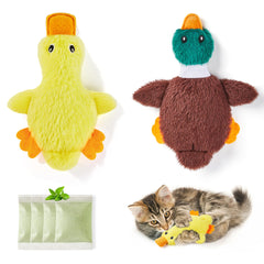 Potaroma Cat Toys Catnip Crinkly Sound 2 Pcs Mess-Free Stuffless Kitten Toy Durable Feline Bite Interactive Kicker Toys for Cat Indoor Exercise 6.5 Inches
