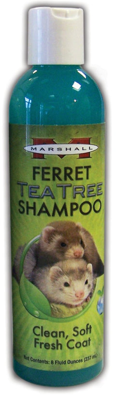 Marshall Pet Products Natural Tea Tree and Aloe Vera Nourishing Ferret Deodorizing Shampoo Soothes Moisturizes and Protects from Fleas and Ticks 8 oz