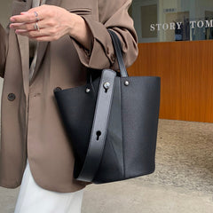 Cowhide Vegetable Tote Bag for Commuting and Leisure