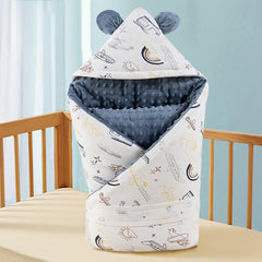Cozy 90x90cm Newborn Baby Blanket with Hat & Core