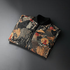 2019 New Graffiti Rooster Down Jacket for Men
