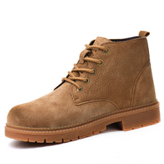 Men's Lightweight High-Top Safety Shoes for Winter Work