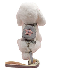 Adjustable Dog Traction Rope with Backpack Accessories
