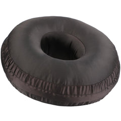 Washable Silky Satin Ear Piercing Pillow with Removable Pillowcase Smooth Cooling Donut Pillows Hole for Ear Pain Relief CNH Sleeping Pressure Sore Side Sleepers Ear Guard Protector Black
