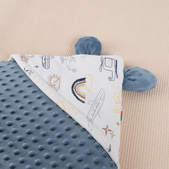 Cozy 90x90cm Newborn Baby Blanket with Hat & Core