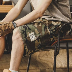 Men's Multi Pocket Camo Cargo Shorts