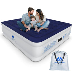 Air Mattress Queen with Built in Pump 18 Luxury Comfort Raised Inflatable Mattress Upgraded 3Min Fast Blow Up Mattress with Dual Air Chamber Durable Air Bed for Home Guests & Camping 660lbs Max