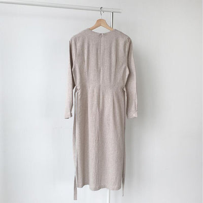 2020 Korean Style Long Sleeve Checkered Dress
