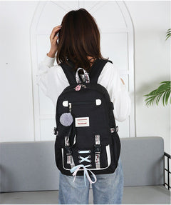 Fashionable Sports Backpack with USB Charging (Customizable)