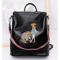 Embroidered Shoulder Bag - Versatile Design