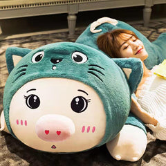 Cute Large Pig Plush Toy and Pillow for Girls