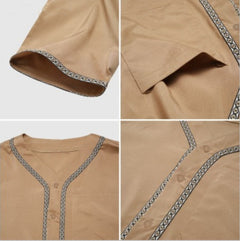 2024 Men’s Loose Long Robe Button Shirt - Arabic Style