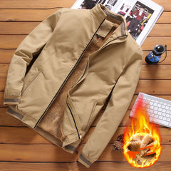 Korean Style Men's Fleece Lined Pilot Jacket