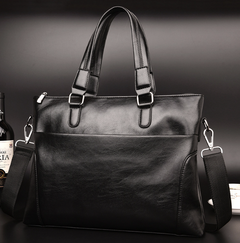 Men's PU Horizontal Business Tote Bag