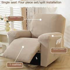 High Elastic Plush Sofa Cover for Recliner Chair
