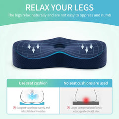 Memory Foam Buttocks Cushion - 16.5in x 13in x 2.7in