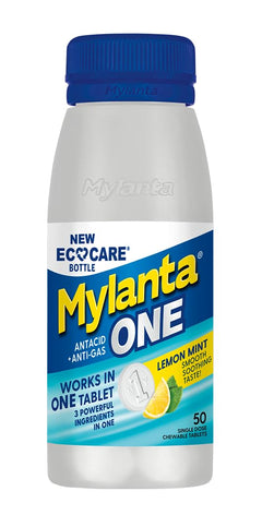 Mylanta One Lemon Mint Flavor 50 Count EcoCare PCR