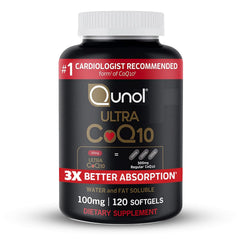 Qunol CoQ10 100mg Softgels Ultra CoQ10 100mg 3x Better Absorption Antioxidant for Heart Health & Energy Production Coenzyme Q10 Vitamins and Supplements 4 Month Supply 120 Count